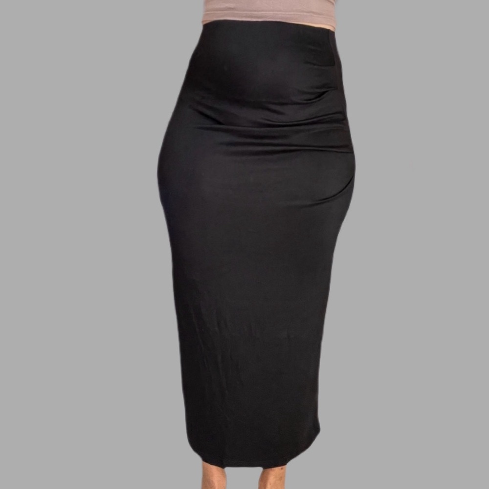 Rabbit Hair Comfiest Elastic Waist Midi Skirt XL